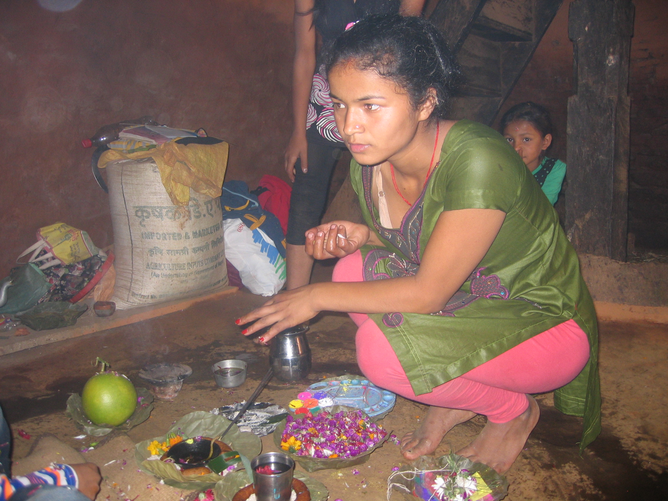 Tihar with sister, October 27, 2014